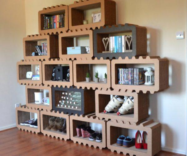 modular wooden shelving