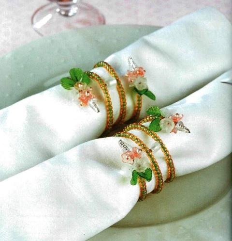 diy beaded napkin rings