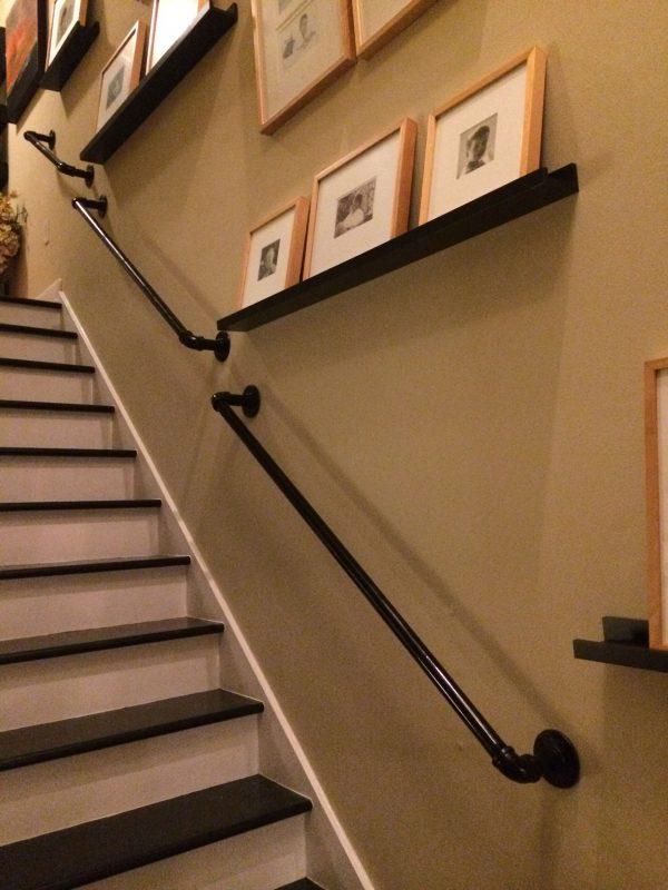 Perfect Diy Stair Handrail Ideas - Wall Mounted Stair Railing Ideas