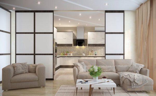 Interior sliding partition doors