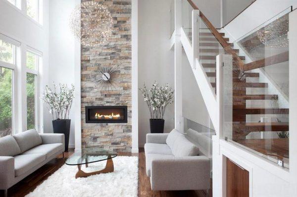 stone accent wall ideas for living room