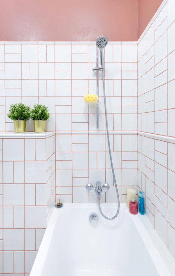 grout colors with white tile