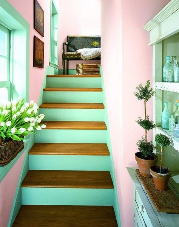 mint green and pink