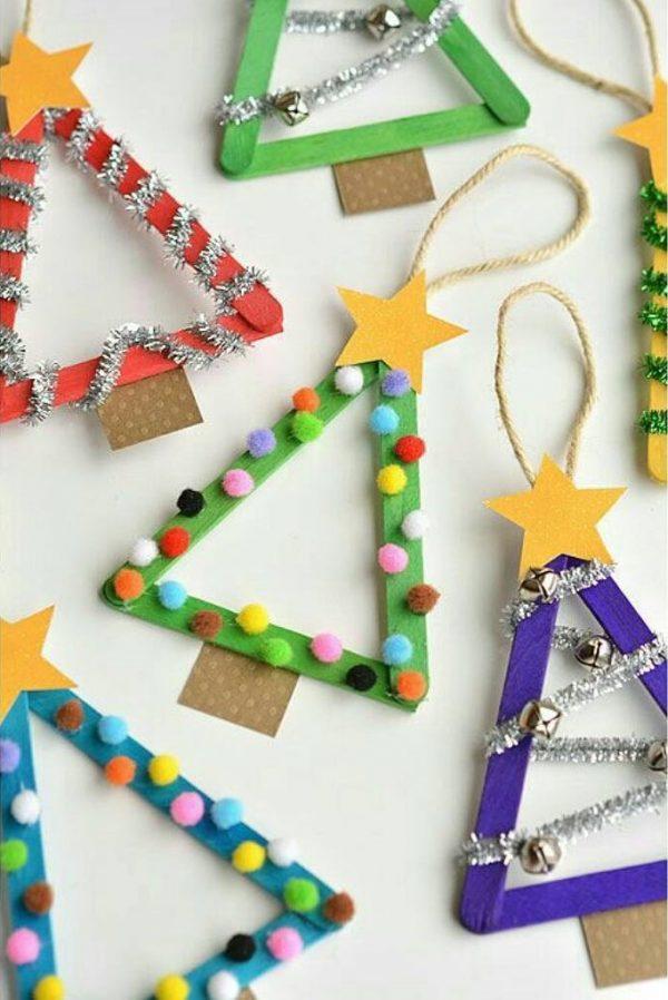 popsicle stick christmas tree ornaments