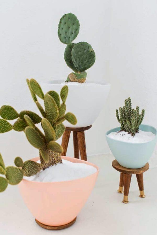 diy mid century plant stand