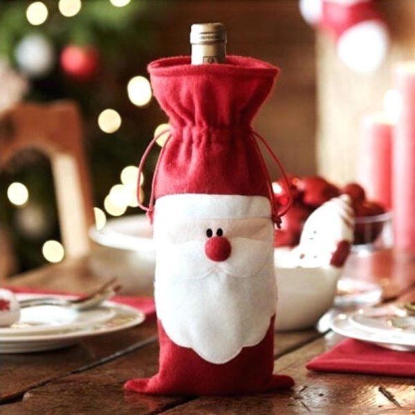 Christmas wine bottle cover