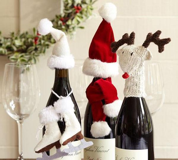 wine bottle christmas decor