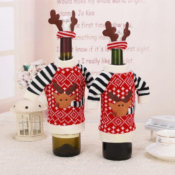 crochet christmas wine bottle cover pattern