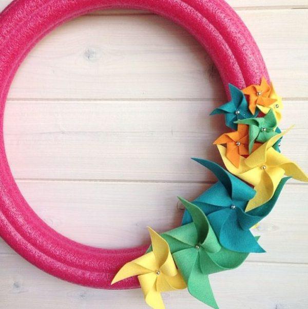 pool noodles christmas wreath