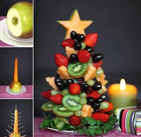 Christmas table food decoration