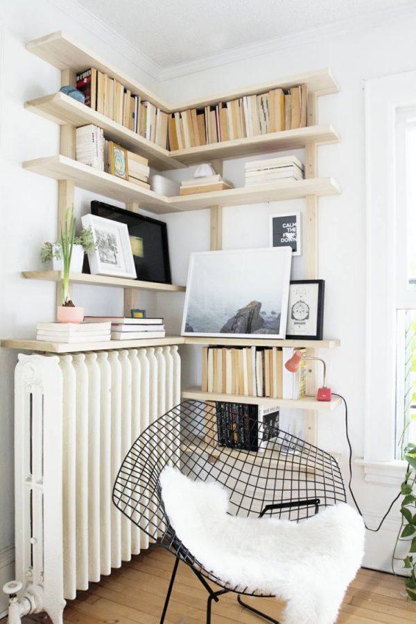 bookshelves corner ideas