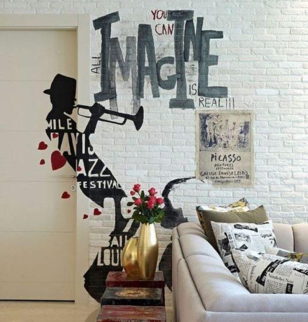 creative wall painting ideas for living room