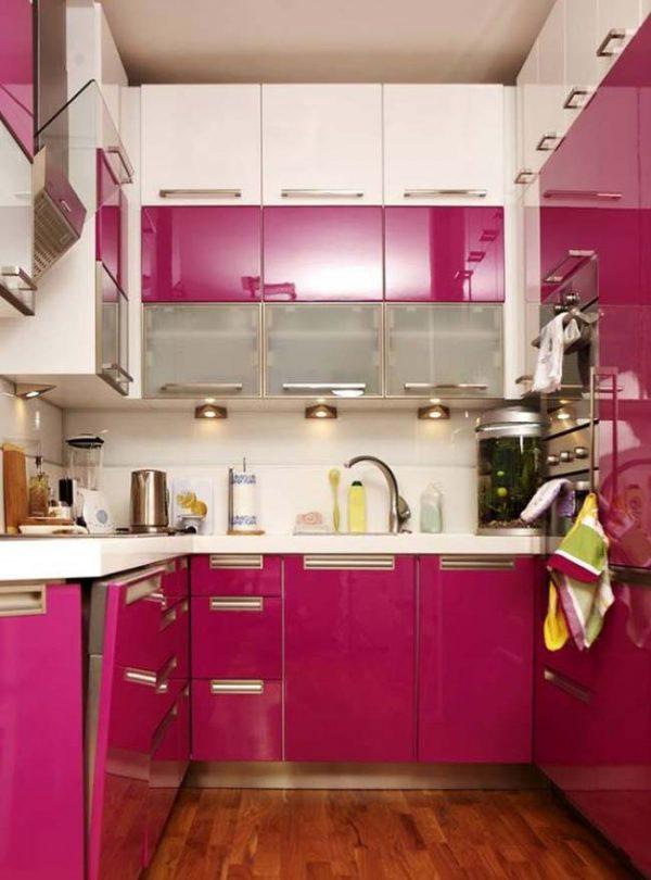pink kitchen design