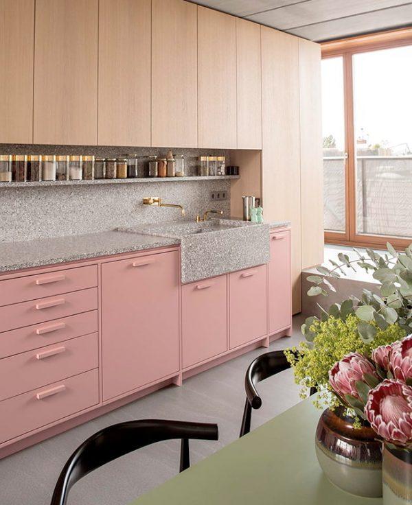 pink kitchen furniture