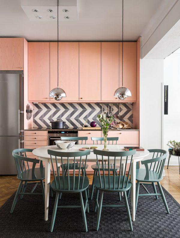 pink vintage kitchen