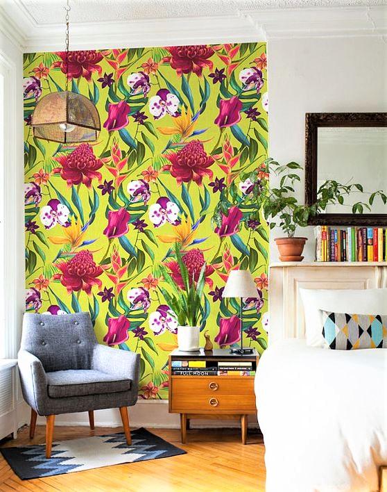 floral room wallpaper