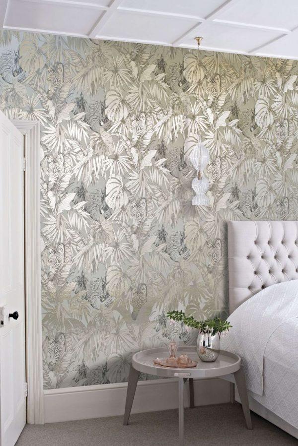 metallic wallpaper for bedrooms