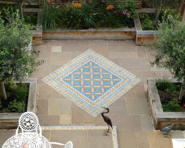 garden floor tiles texture