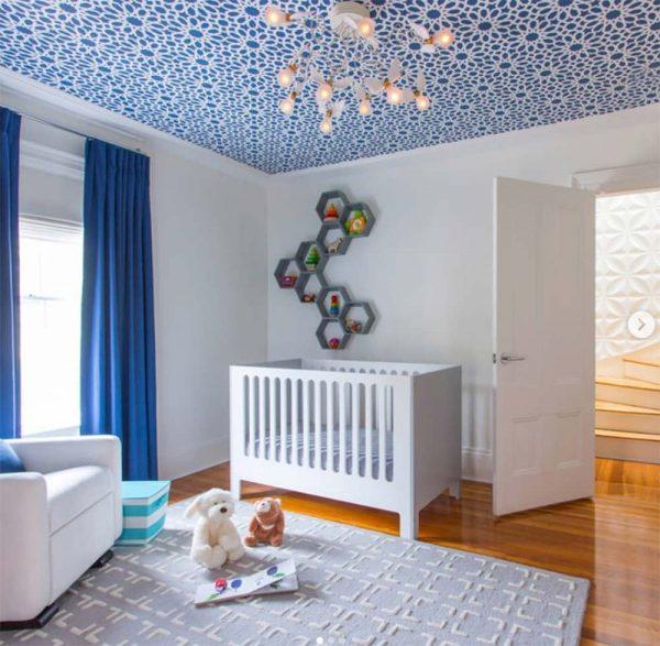 wallpaper ceiling nursery