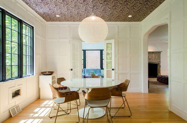 wallpaper ceiling dining room