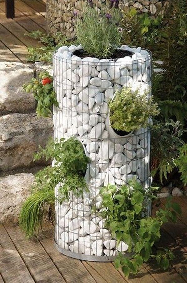 gabion flower planter