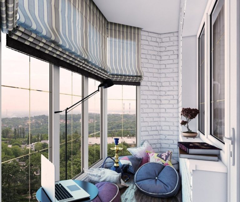 Create a beautiful room on the balcony