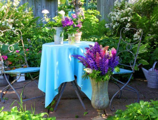 garden furniture blue