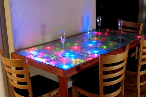 led dining room table