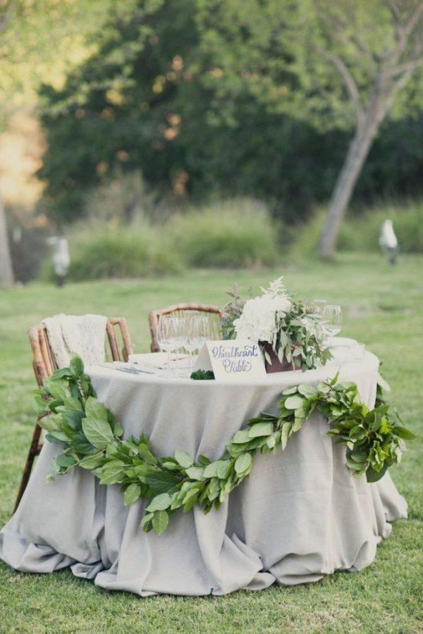 backyard wedding tables