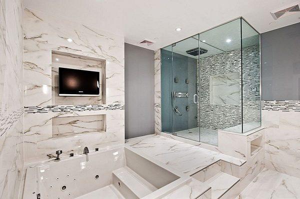 modern marble bathroom