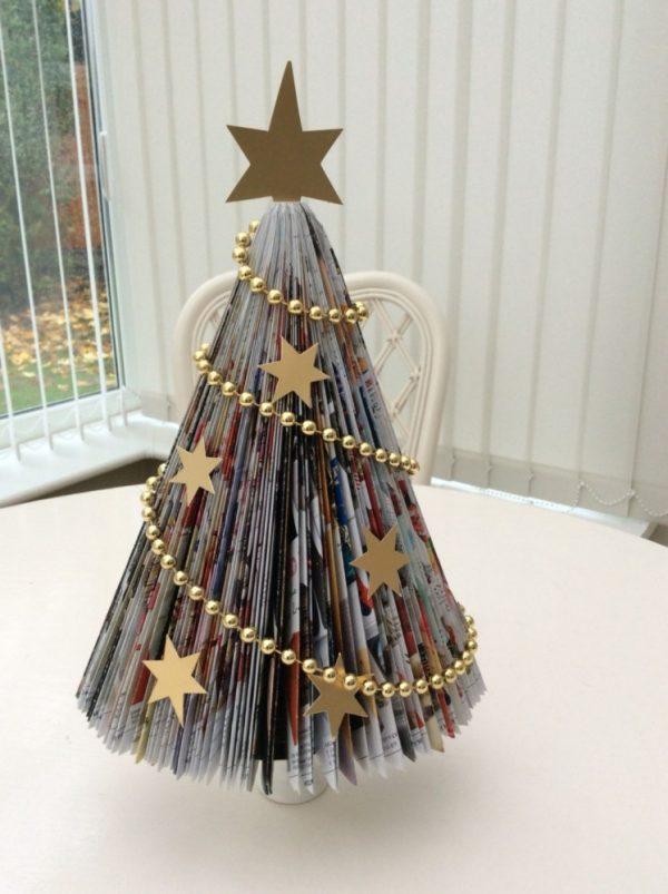 how to make christmas tree with paper