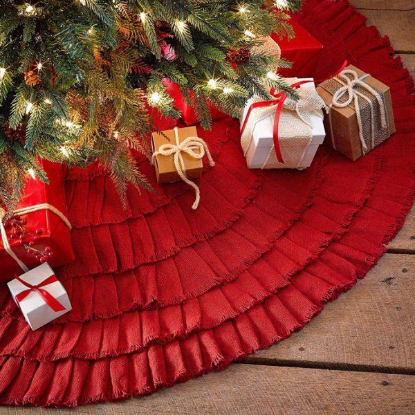 burlap christmas tree skirt