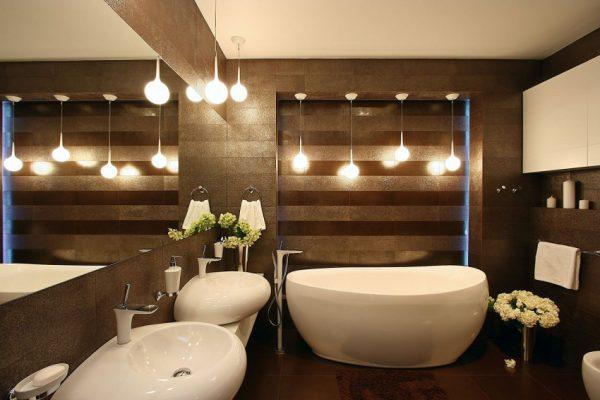 chocolate brown bathroom