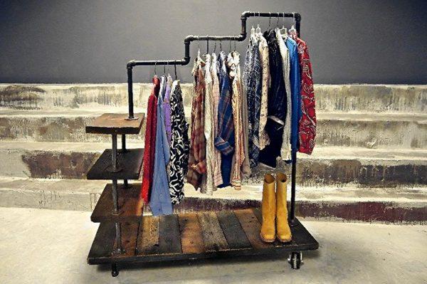 industrial pipe clothes rack