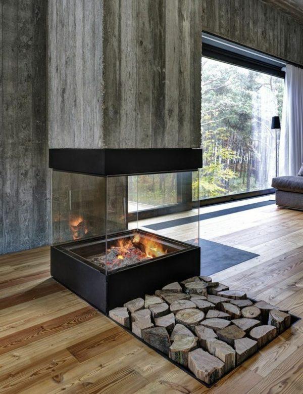 log holder for inside fireplace