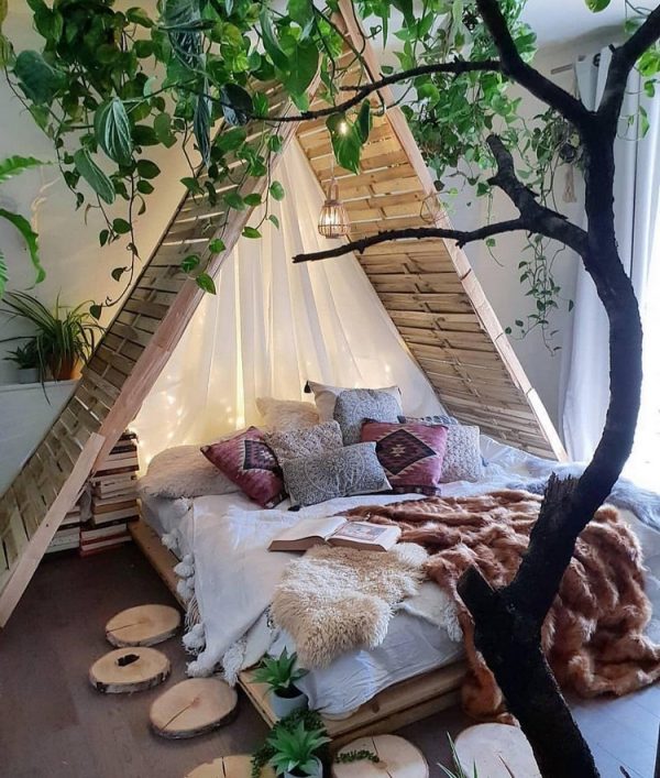 boho chic teenage bedroom