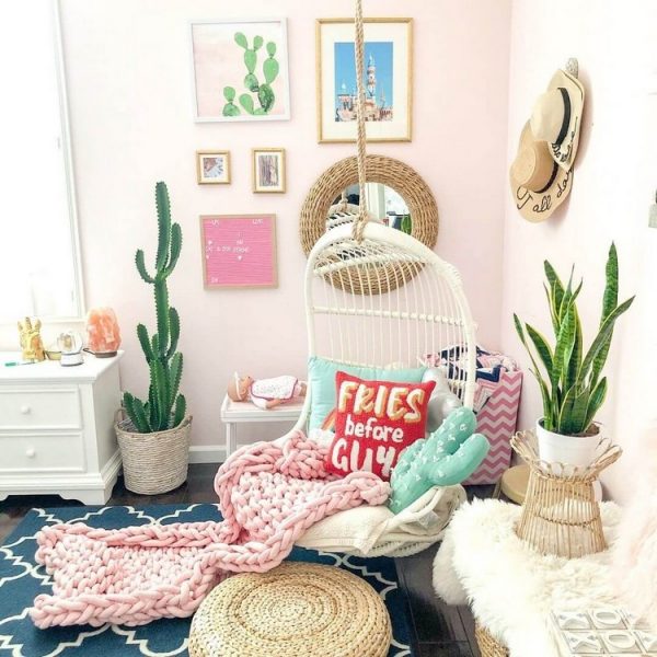 colorful boho bedroom