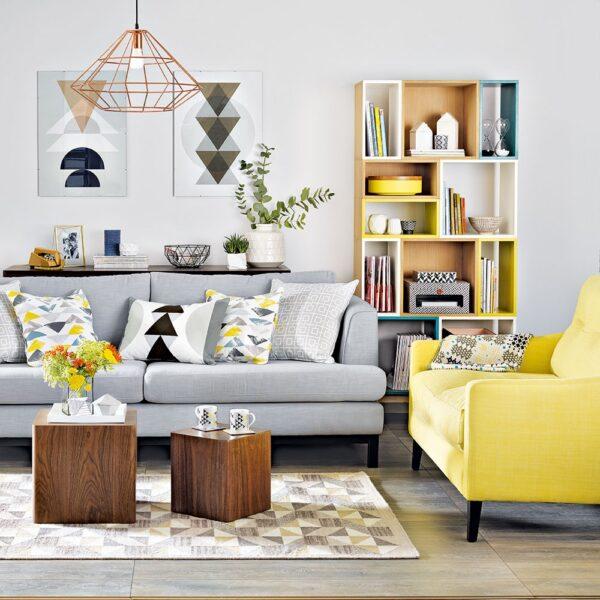 decorating with gray and yellow
