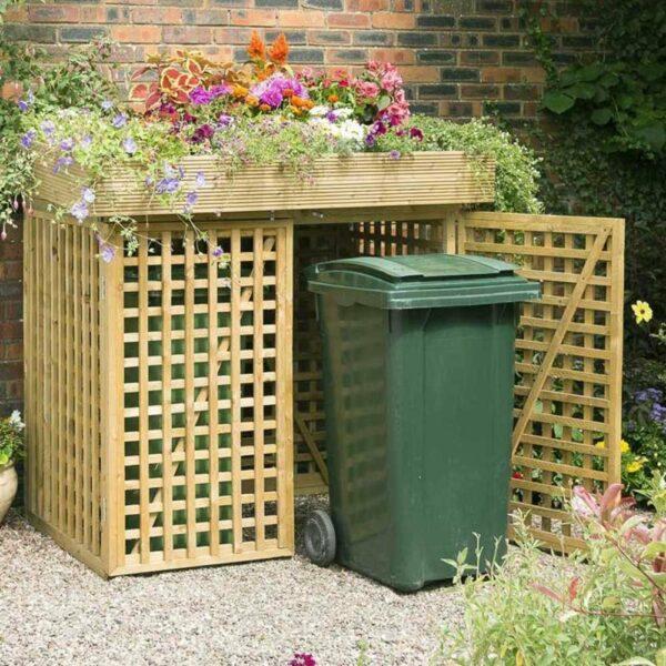 Ways to hide garbage cans outside