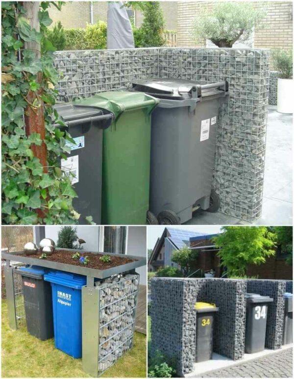 ways to hide garbage cans