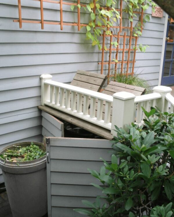 ideas to hide outdoor garbage cans