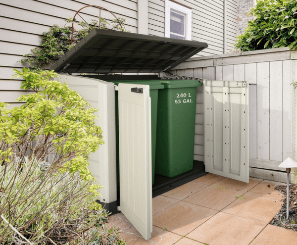 ideas to hide garbage cans