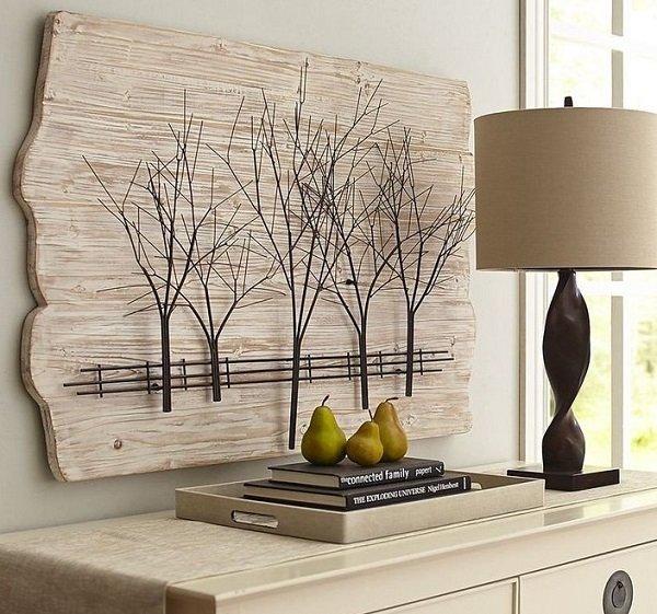 natural wood wall decor