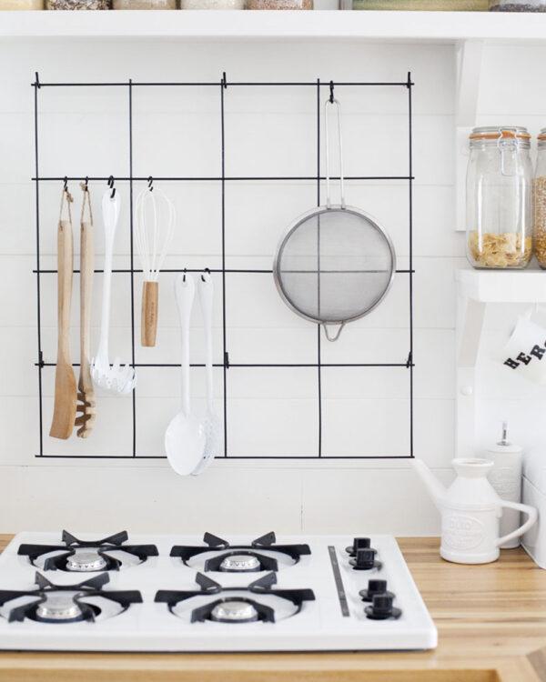 kitchen wall grid organizer