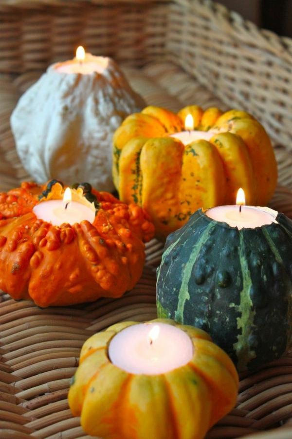 pumpkin candle holder