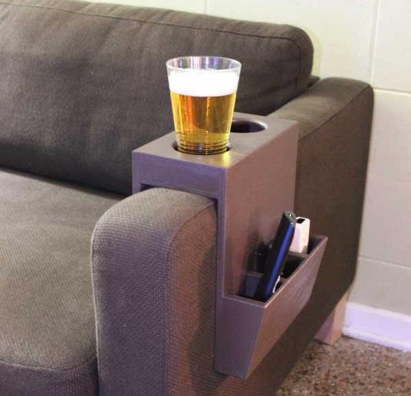 couch caddy with cup holder