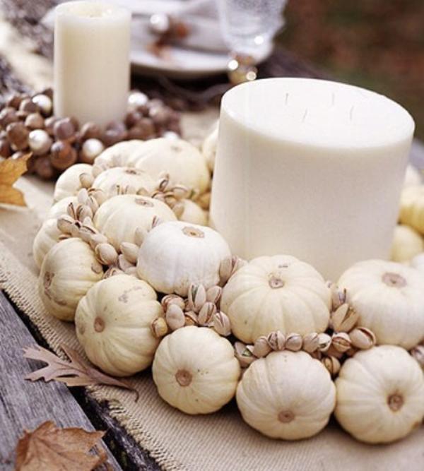 white pumpkins decor