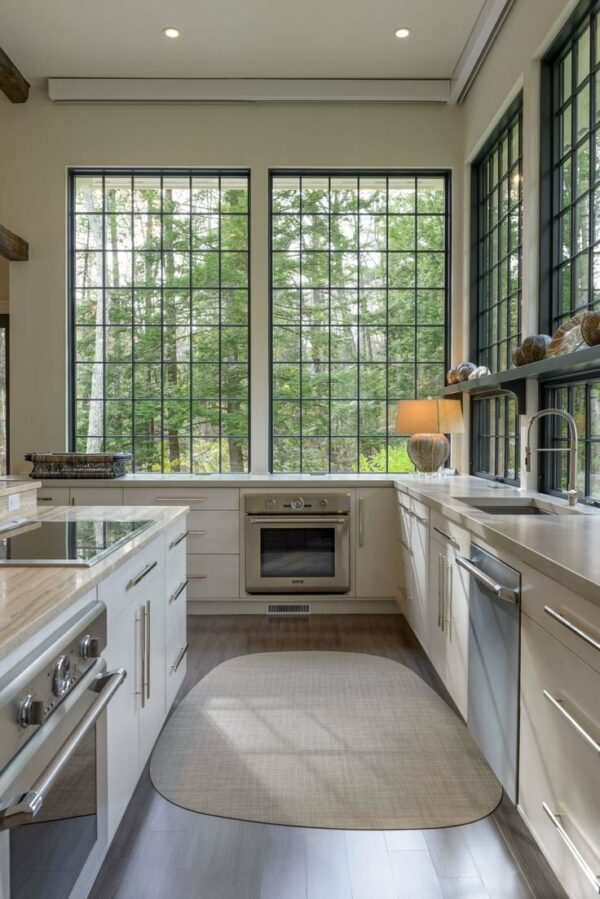 big kitchen window over sink