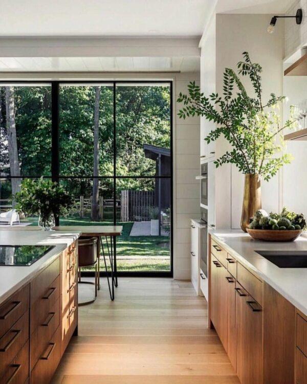 full length window in kitchen