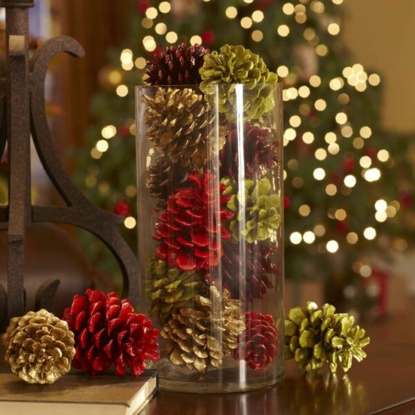 christmas glass vases